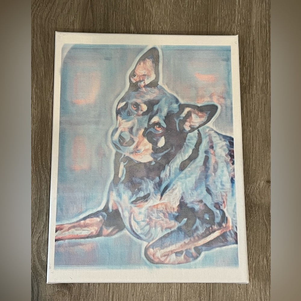 Dog Rescue Canvas Wall Art – 12”x9” - handmade